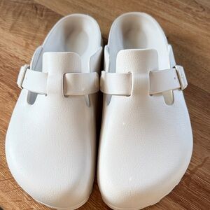 Off white/ eggshell Birkenstock Boston Eva